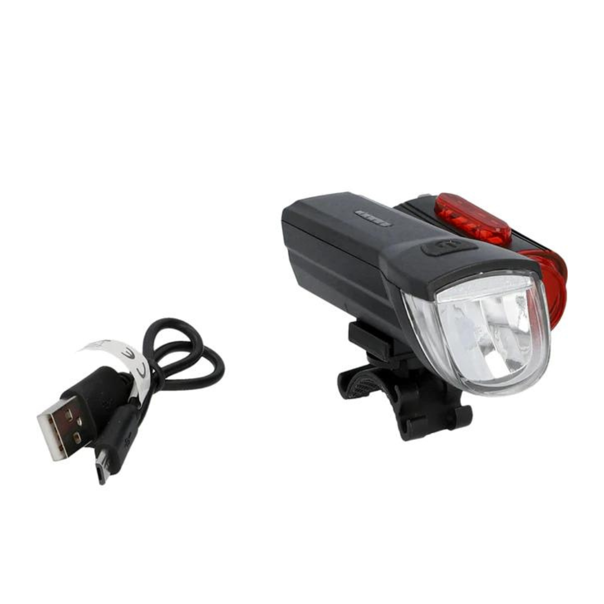 Fischer LED Front & 360° Rear Light USB Set, 30/15 Lux